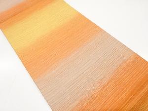 金通し　横段模様織り出し　袋帯